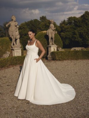 soraya brautkleid mit geradem ausschnitt und breiten trägern