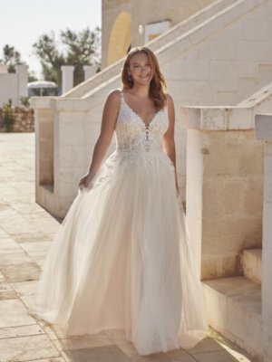 ronja leichte a linie mit blätterspitze und trägern