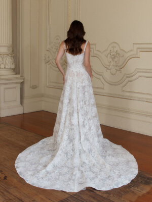 baia a linie mit all over spitze und abnehmbaren Ärmeln