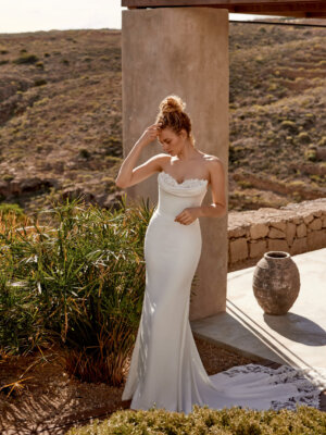 marielle fit and flare brautkleid mit herzausschnitt und abnehmbaren Ärmeln