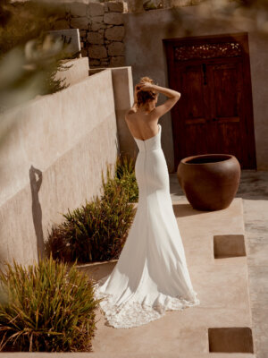 marielle fit and flare brautkleid mit herzausschnitt und abnehmbaren Ärmeln