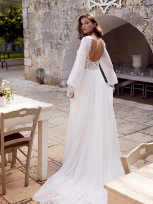 nouri leichtes brautkleid mit abnehmbaren Ärmeln