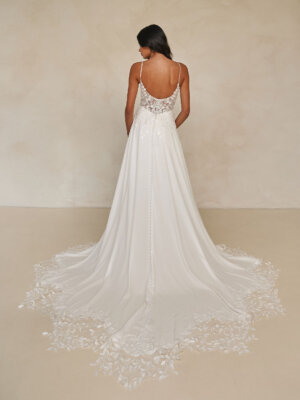 westwood leichtes brautkleid mit trägern und tiefem ausschnitt