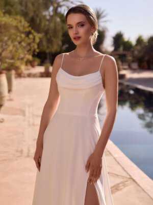 catalena schlichtes brautkleid mit besonderem oberteil