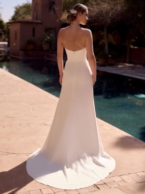 nora schlichtes brautkleid im fit and flare stil