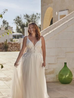 ronja leichte a linie mit blätterspitze und trägern