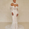 Fit and Flare Brautkleid mit Spiitze und Glitzer in Cuxhaven und nahe Stade.