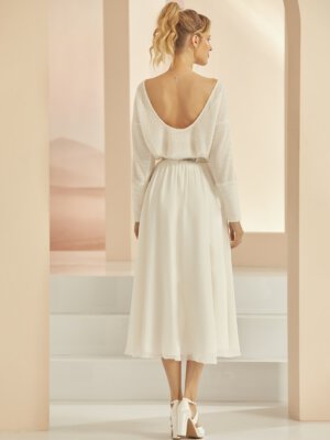 Romantischer Brautrock im A-Linien-Stil mit hoher Taille, feiner Bundraffung und eleganter Schleppe, exklusiv erhältlich in Cuxhaven.